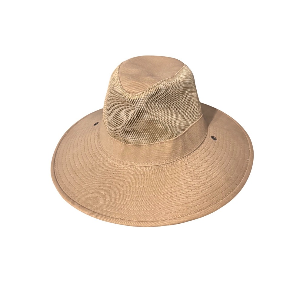 Dorfman Pacific DPC Authentic Handmade‎ Headwear Cotton Beige Bucket Hat-Small